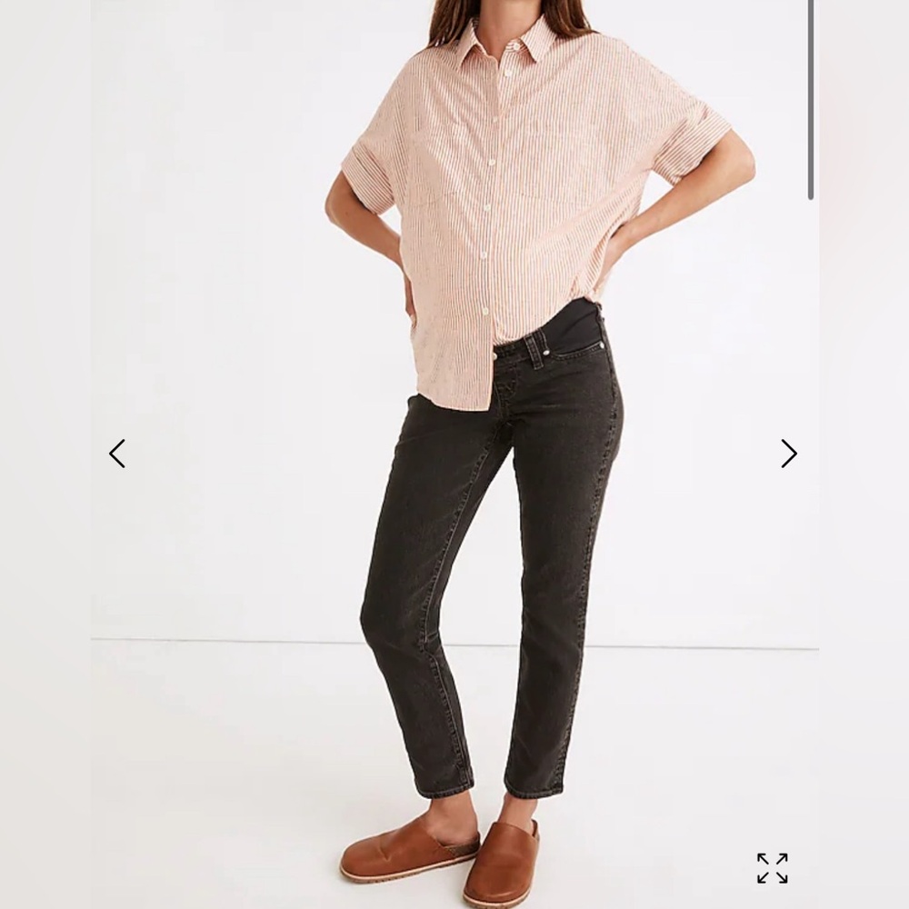 Madewell Maternity Side-Panel Perfect Vintage Jeans in Lunar Wash / 33 / 16-18